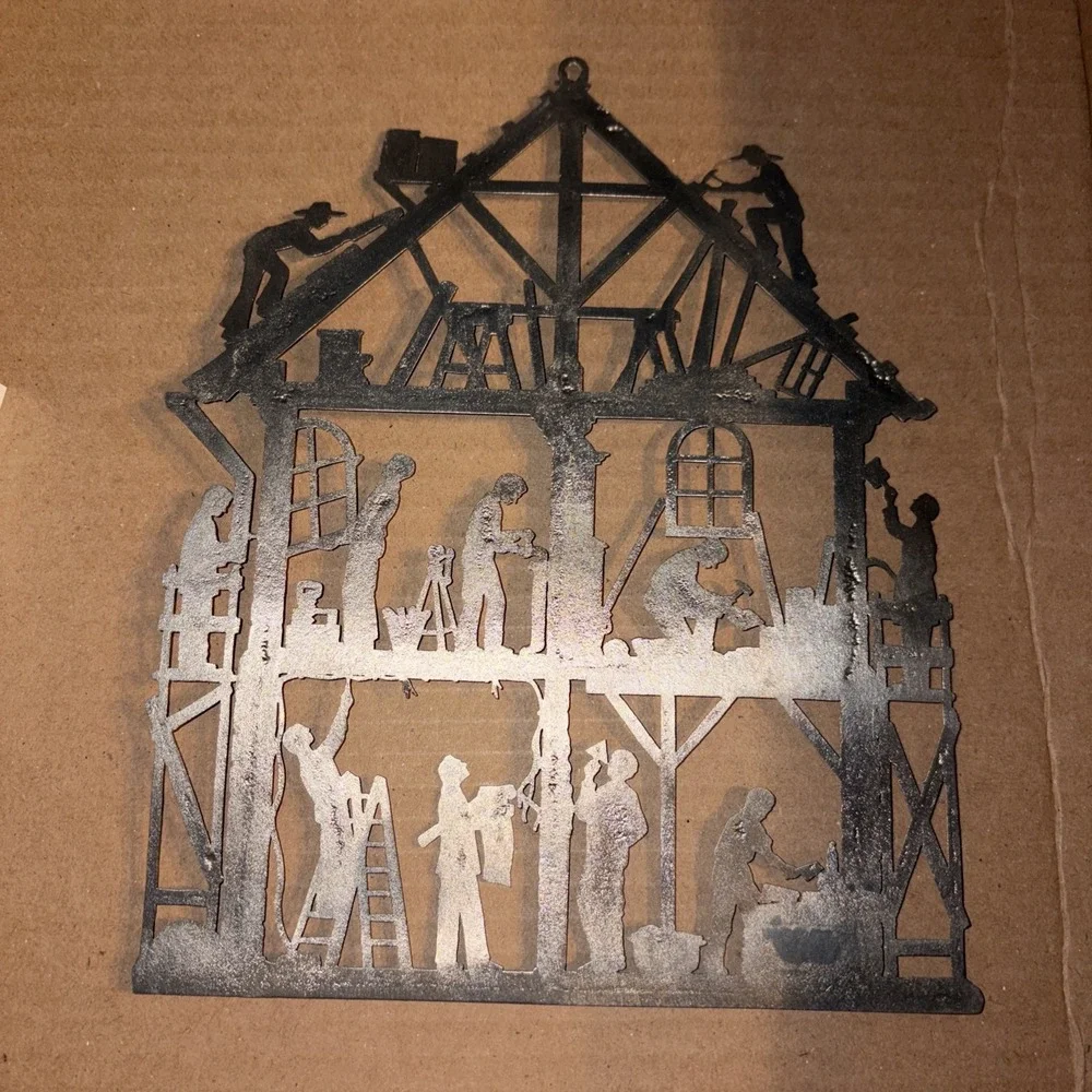 Vintage Guild House Wall‎ Hanging by Wilhelm Schweizer Pewter Unpainted Rare